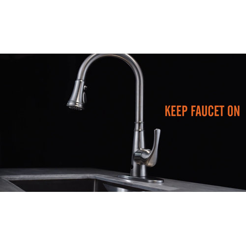 Cobbe Pull Down Touchless Single Handle Kitchen Faucet with Accessories